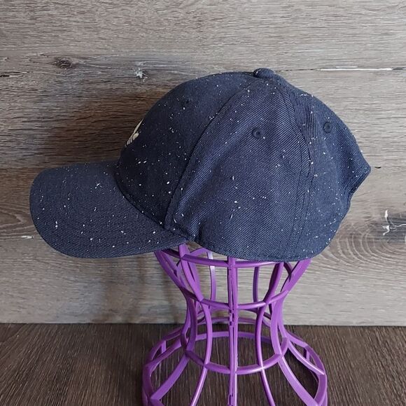 Adidas Trefoil Hat Strapaback Cap Navy Blue Speckled Spots Activewear - Picture 3 of 6